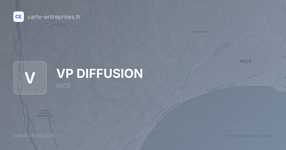 VP DIFFUSION — 381682426 — fiche entreprise