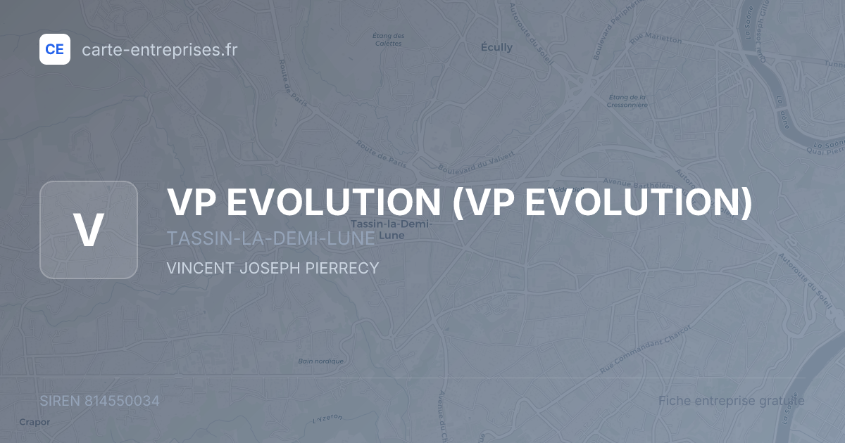 VP EVOLUTION — 814550034 — fiche entreprise