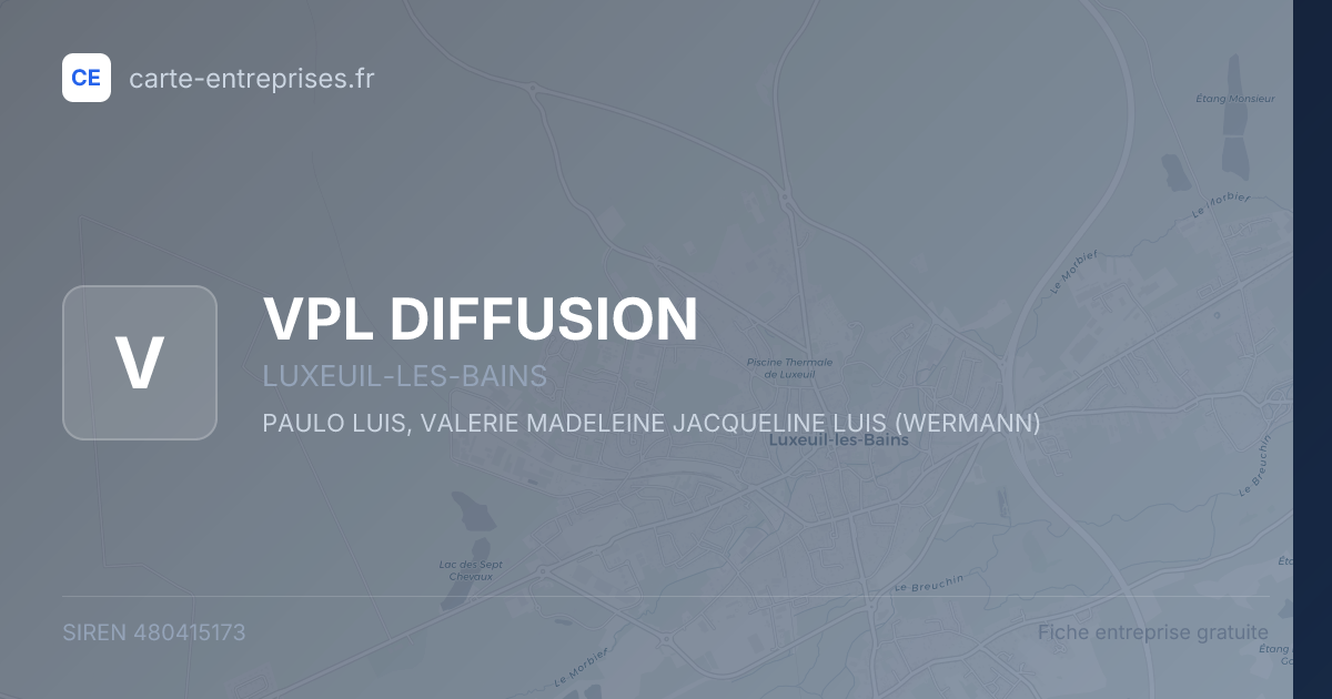 VPL DIFFUSION — 480415173 — fiche entreprise