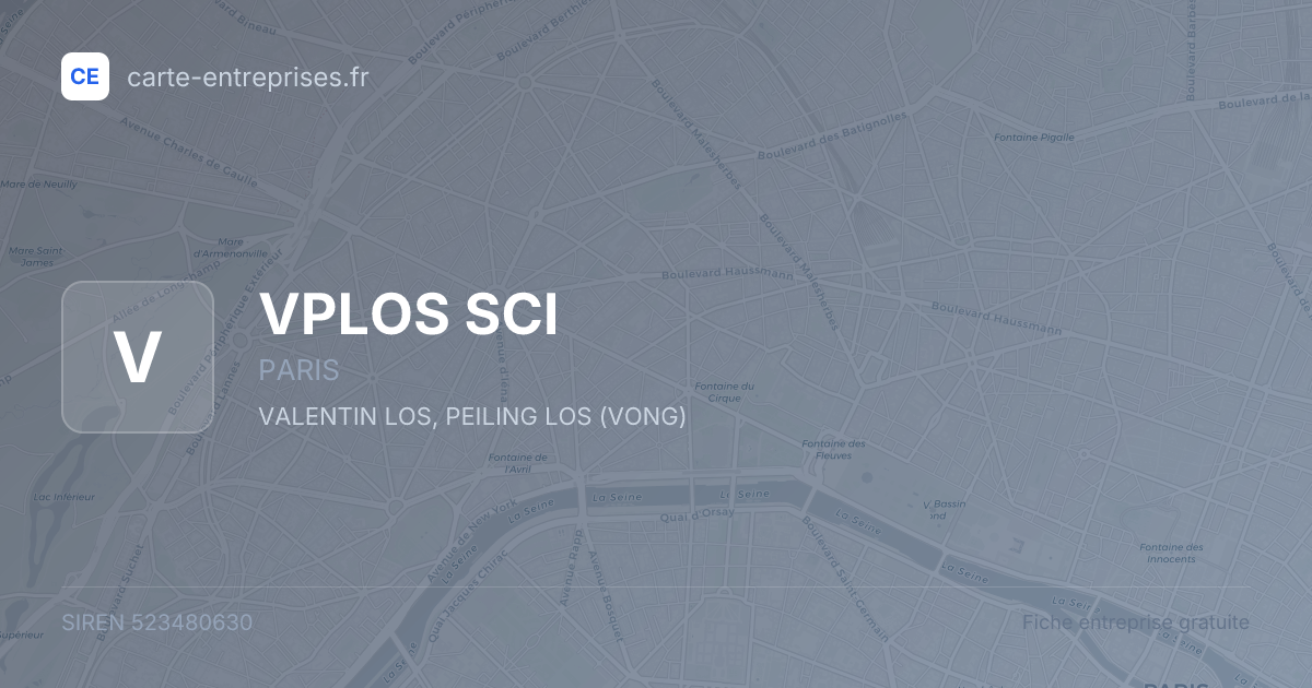 VPLOS SCI — 523480630 — fiche entreprise