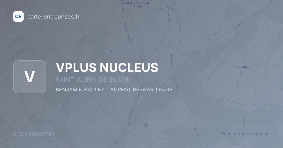 VPLUS NUCLEUS — 320389729 — fiche entreprise