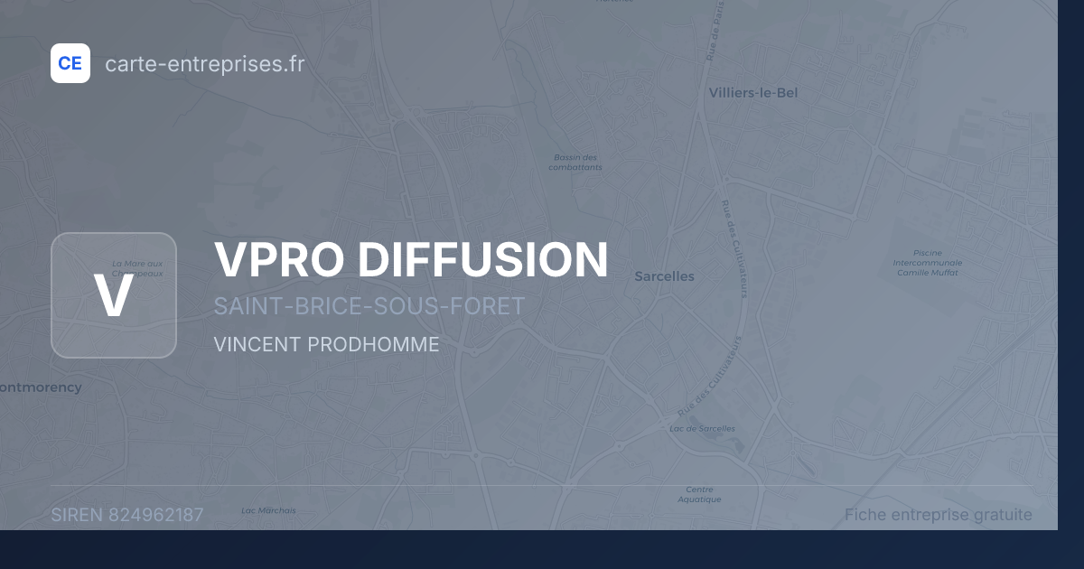 VPRO DIFFUSION — 824962187 — fiche entreprise
