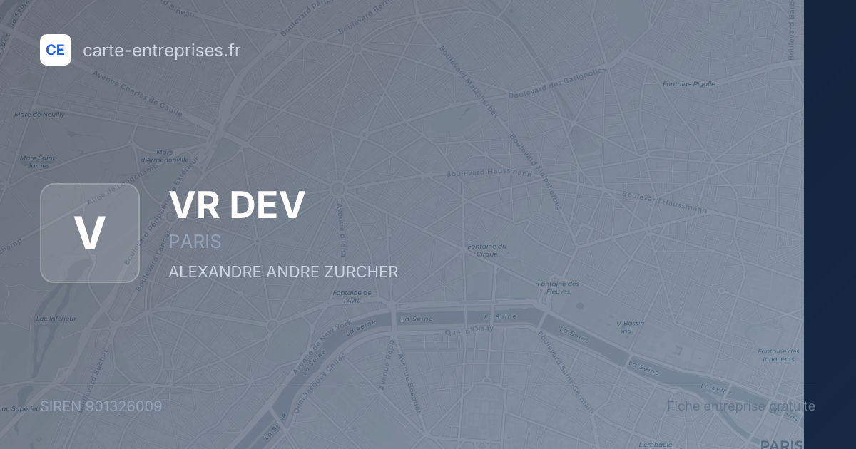 VR DEV — 901326009 — fiche entreprise
