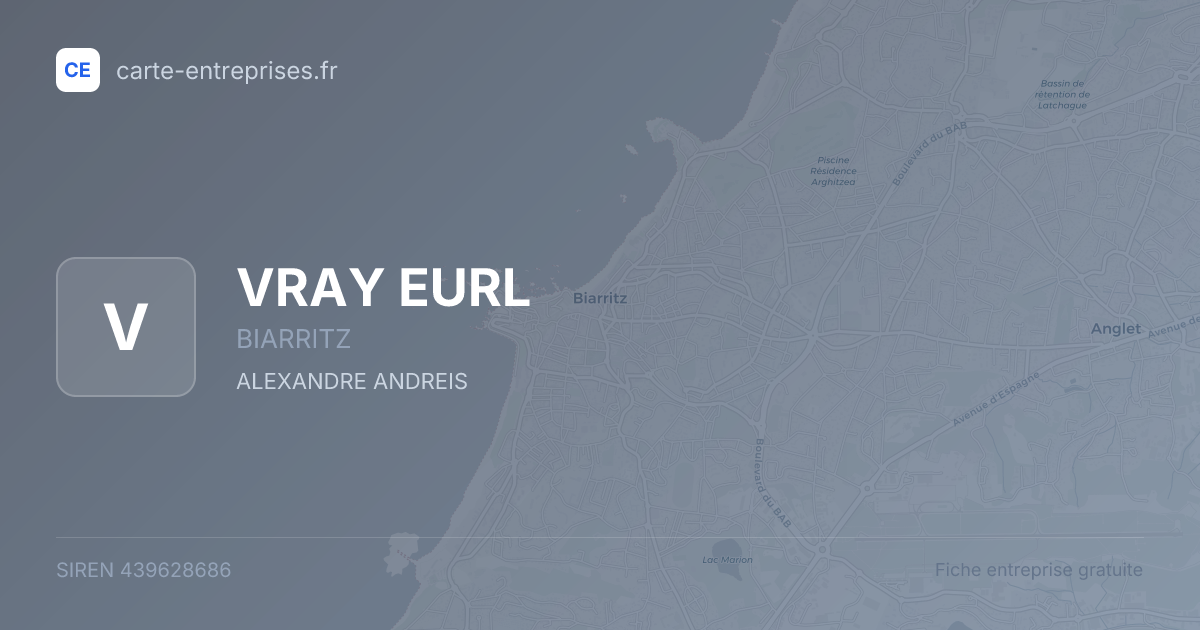 VRAY EURL — 439628686 — fiche entreprise