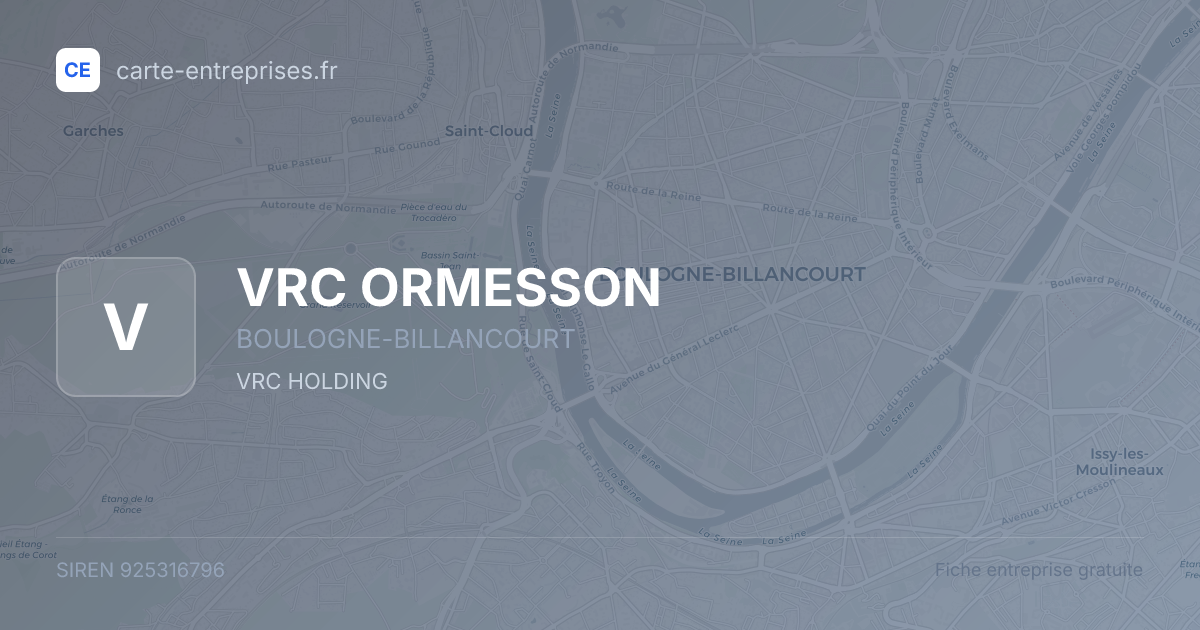 VRC ORMESSON — 925316796 — fiche entreprise
