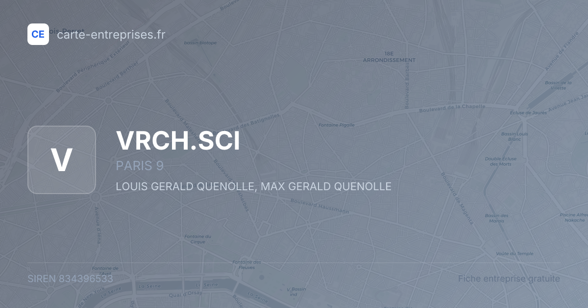 VRCH.SCI — 834396533 — fiche entreprise