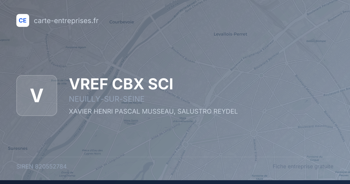 VREF CBX SCI — 820552784 — fiche entreprise