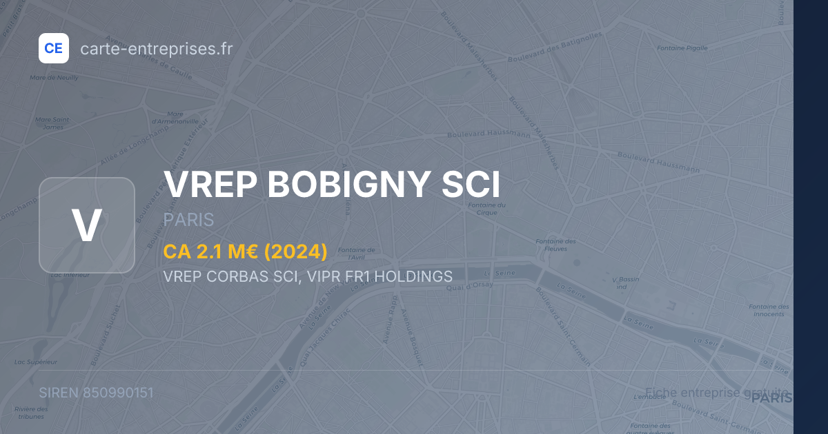 VREP BOBIGNY SCI — 850990151 — fiche entreprise