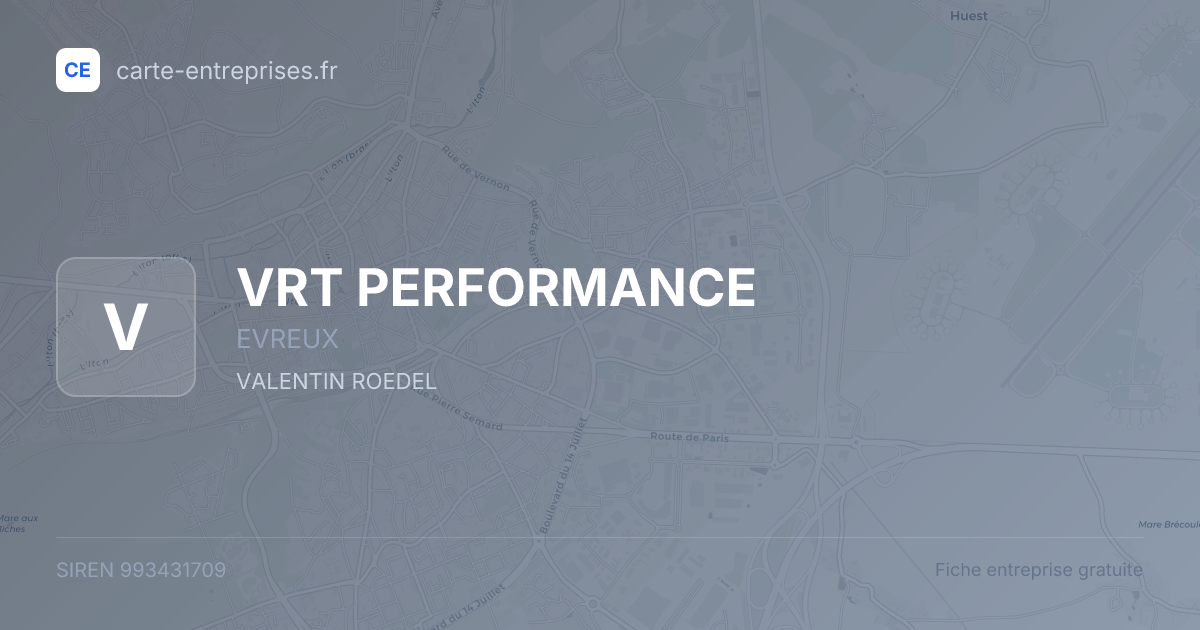 VRT PERFORMANCE — 993431709 — fiche entreprise