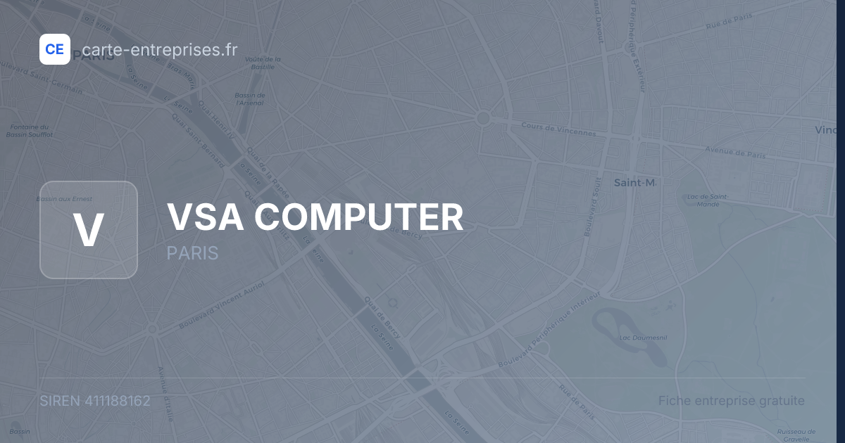 VSA COMPUTER — 411188162 — fiche entreprise