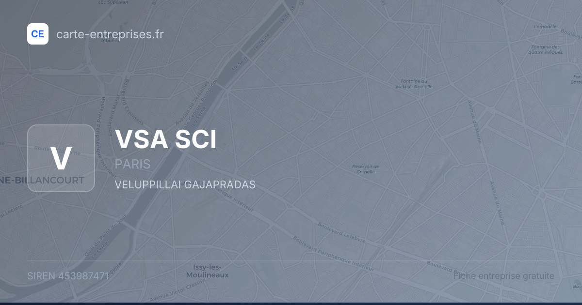 VSA SCI — 453987471 — fiche entreprise