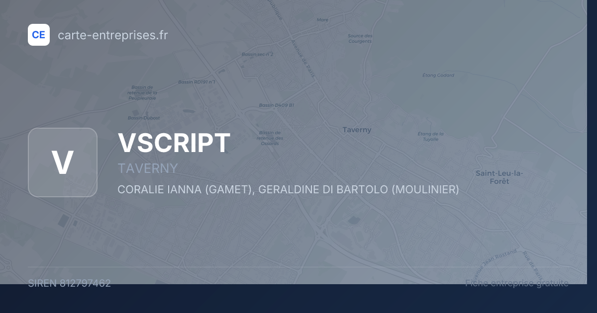 VSCRIPT — 812797462 — fiche entreprise