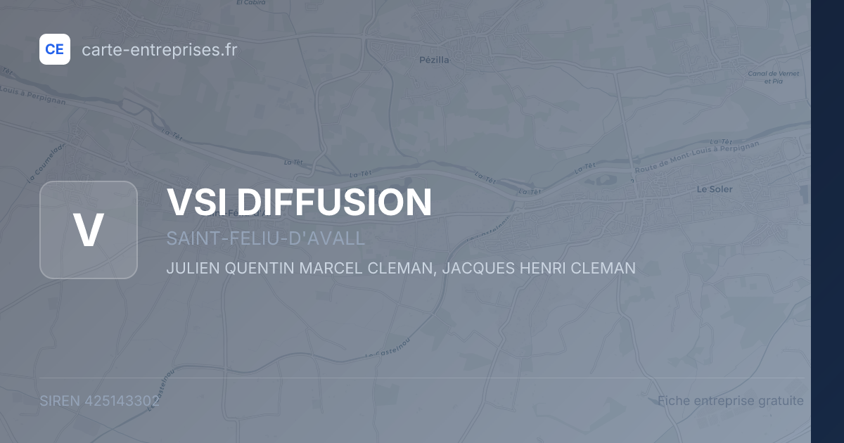 VSI DIFFUSION — 425143302 — fiche entreprise
