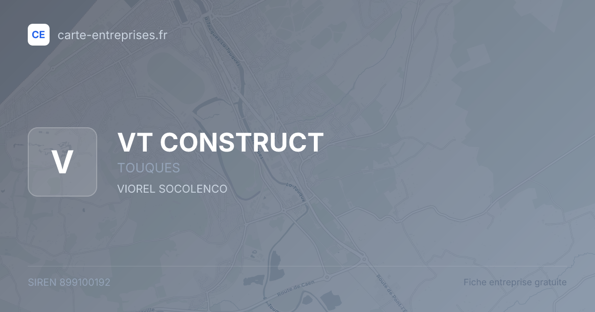 VT CONSTRUCT — 899100192 — fiche entreprise
