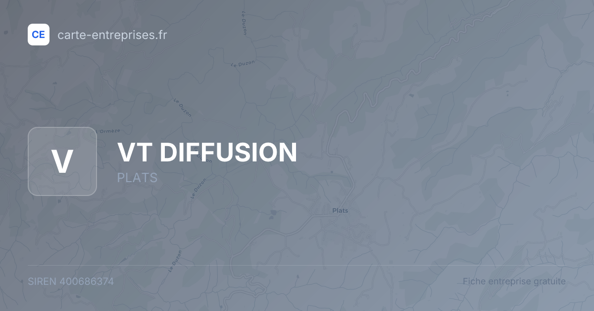 VT DIFFUSION — 400686374 — fiche entreprise