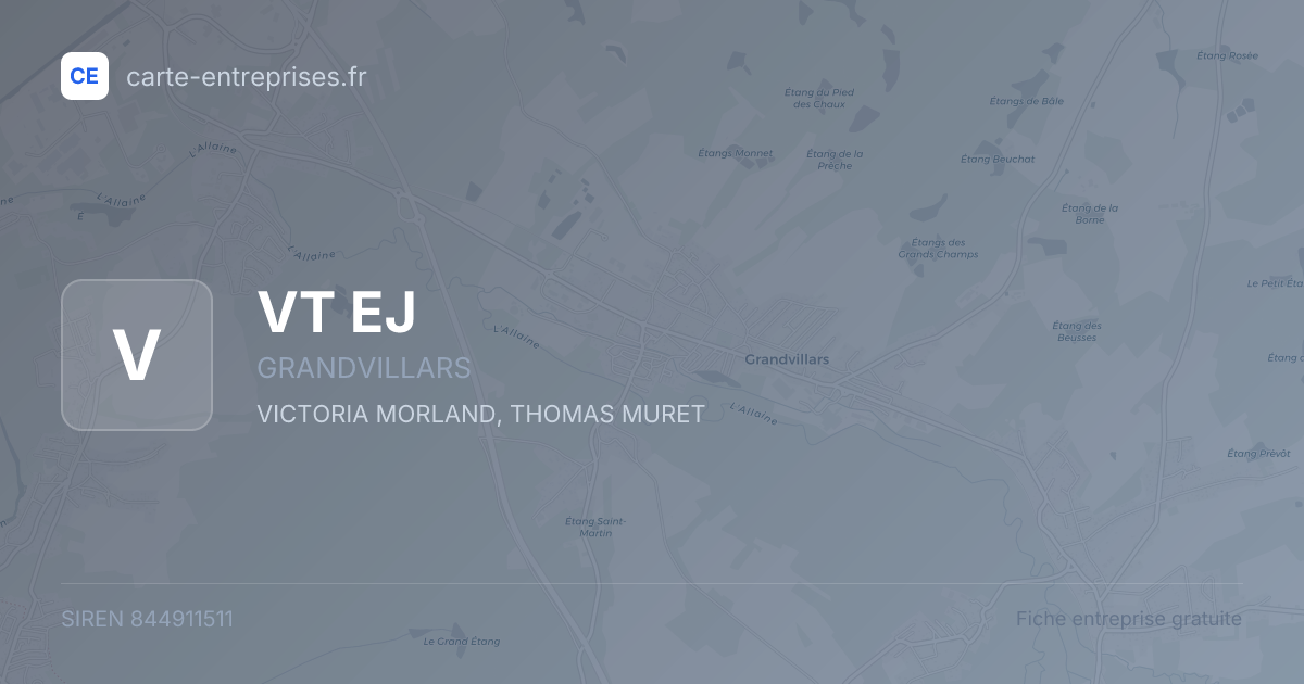 VT EJ — 844911511 — fiche entreprise