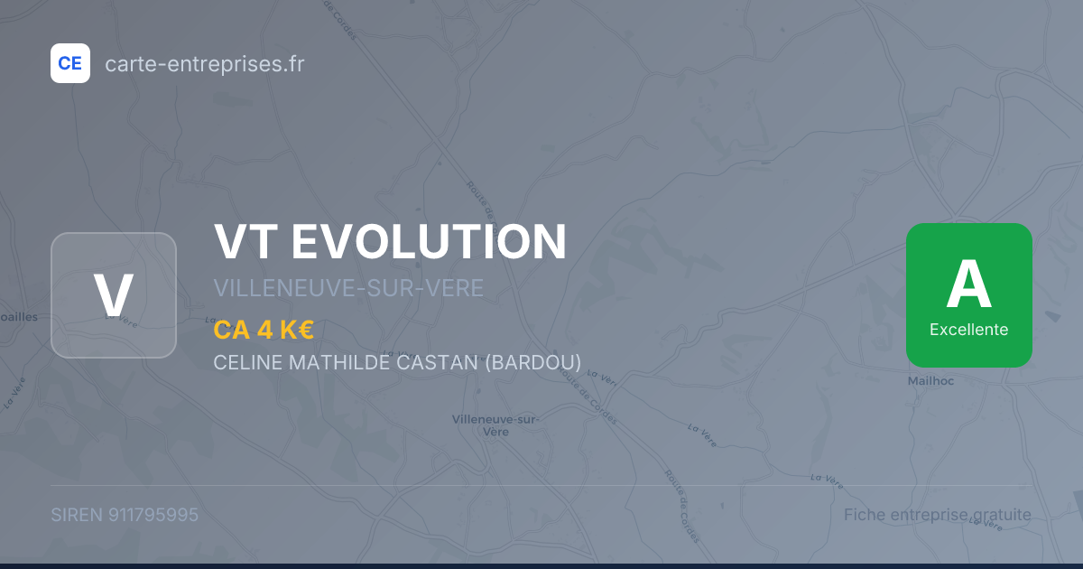 VT EVOLUTION — 911795995 — fiche entreprise