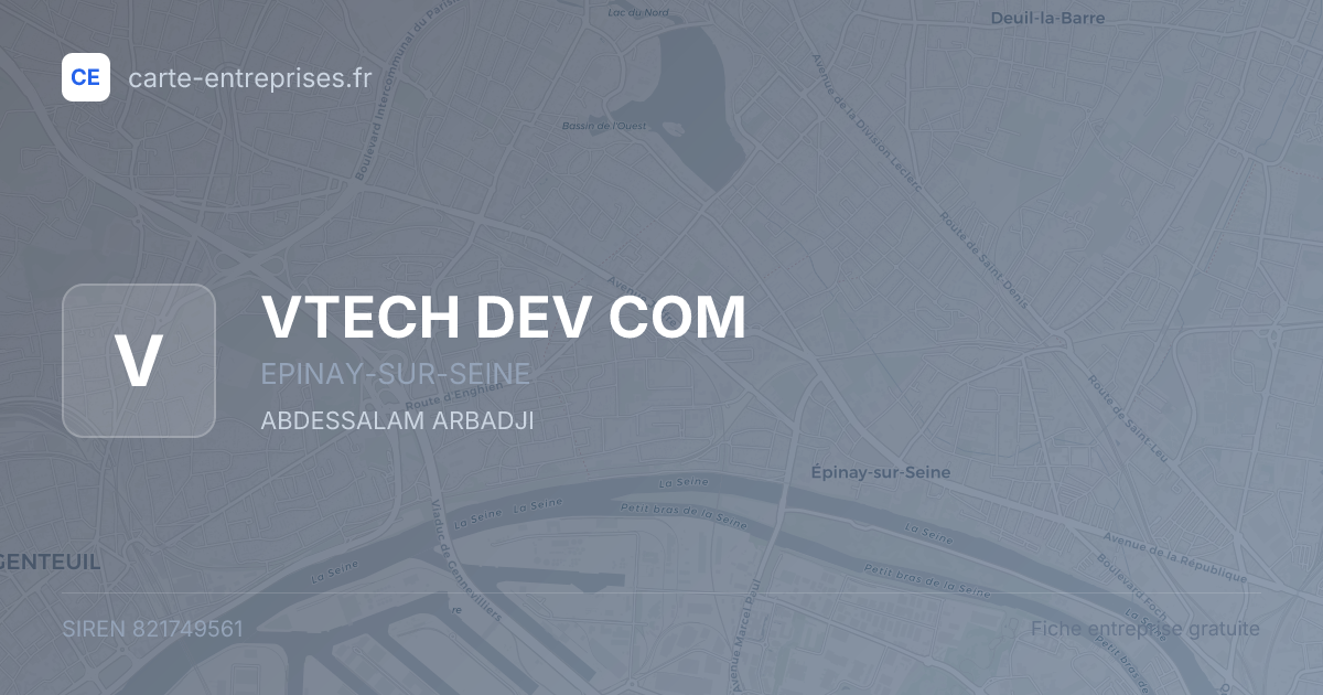 VTECH DEV COM — 821749561 — fiche entreprise