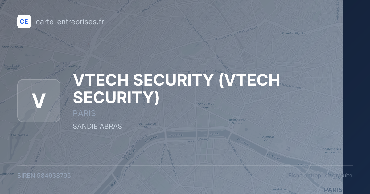 VTECH SECURITY — 984938795 — fiche entreprise