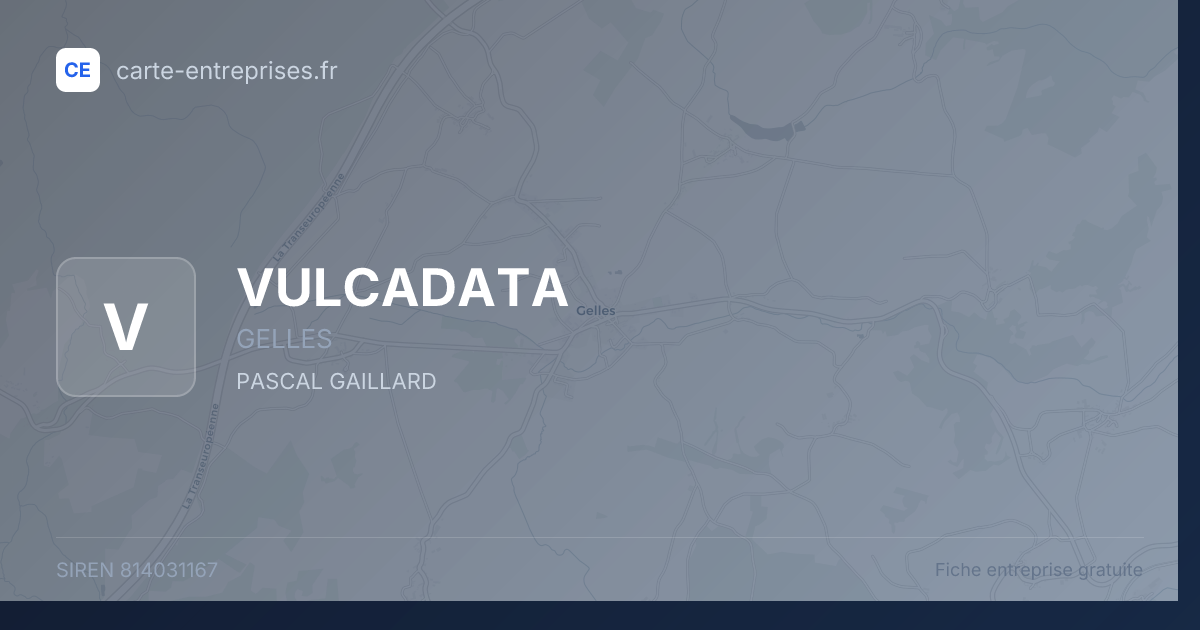 VULCADATA — 814031167 — fiche entreprise