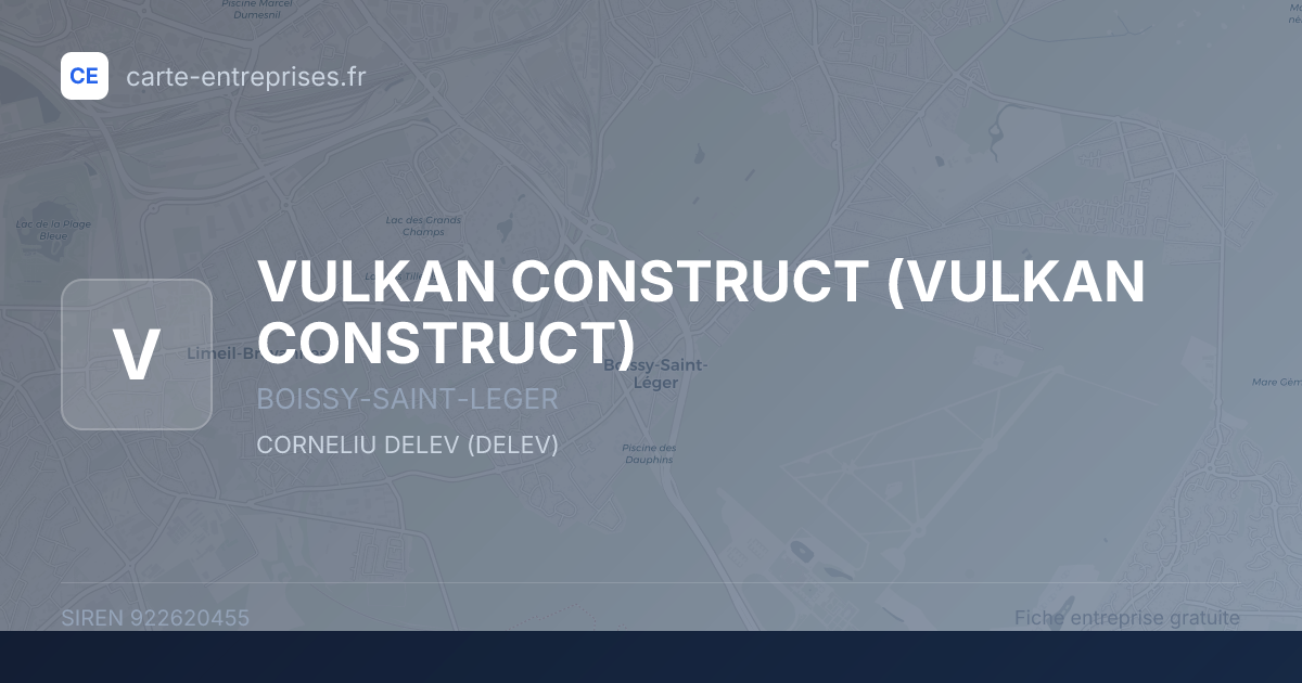 VULKAN CONSTRUCT — 922620455 — fiche entreprise