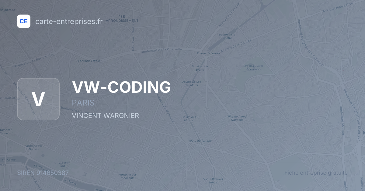 VW-CODING — 914650387 — fiche entreprise