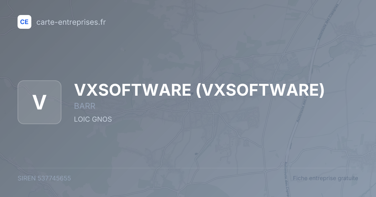 VXSOFTWARE — 537745655 — fiche entreprise
