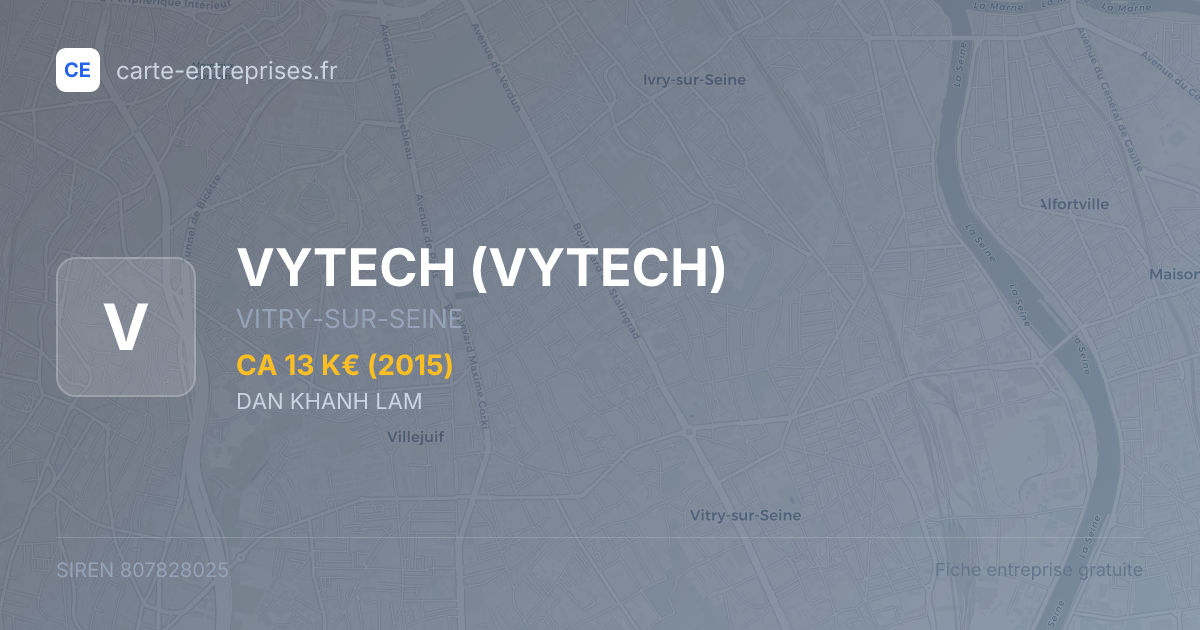 VYTECH — 807828025 — fiche entreprise