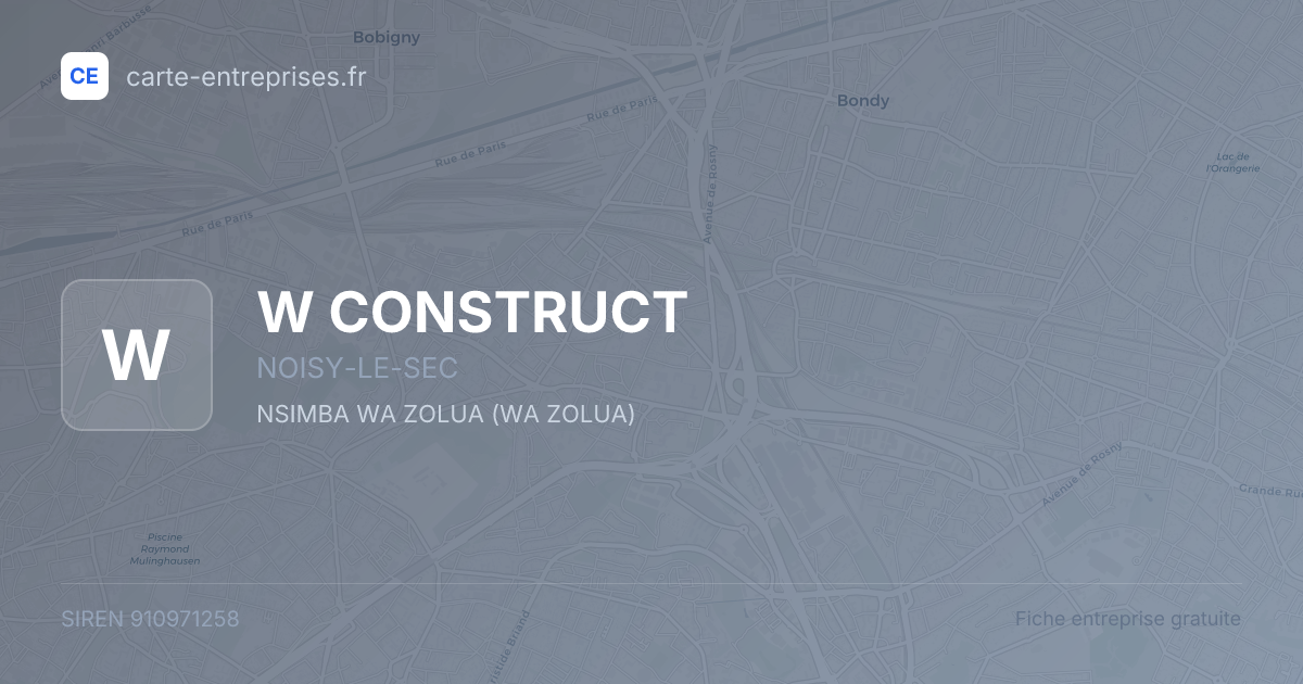 W CONSTRUCT — 910971258 — fiche entreprise