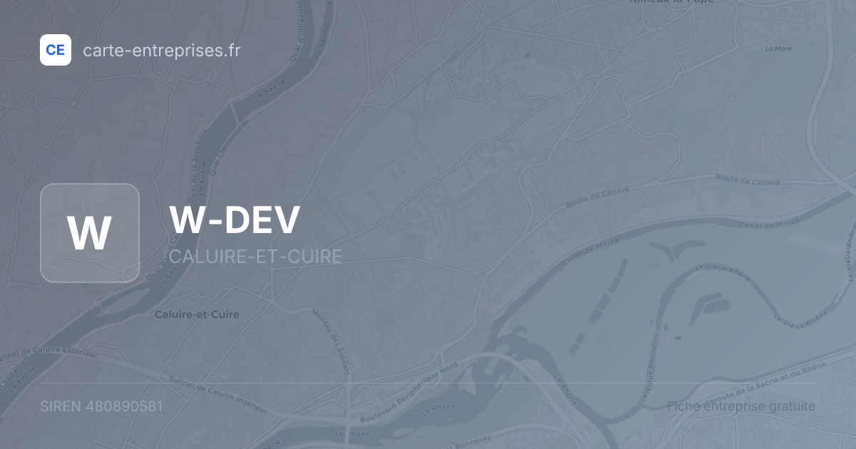 W-DEV — 480890581 — fiche entreprise