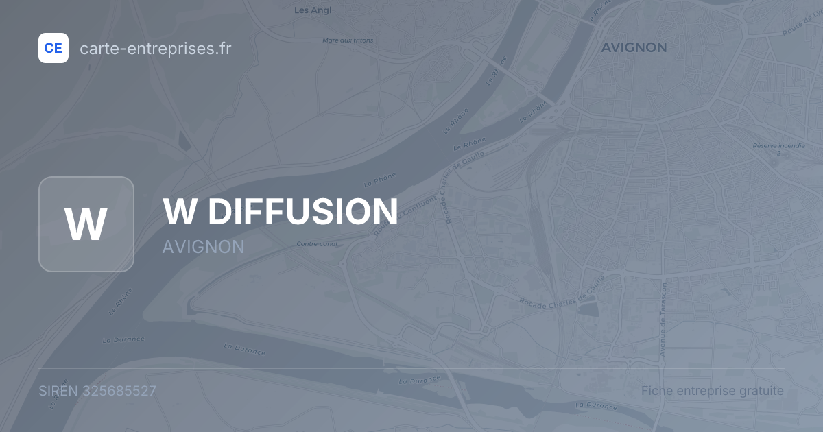 W DIFFUSION — 325685527 — fiche entreprise
