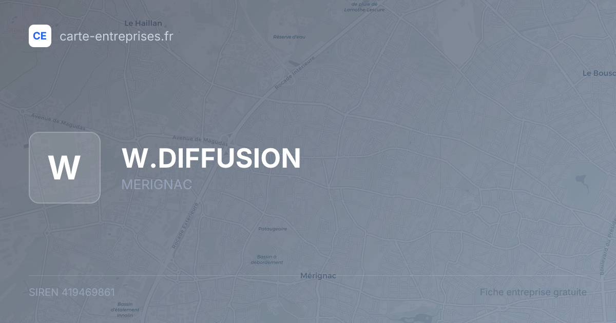 W.DIFFUSION — 419469861 — fiche entreprise