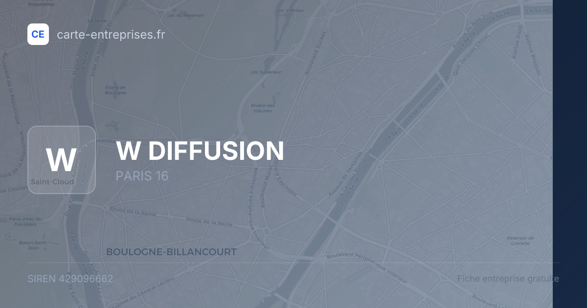 W DIFFUSION — 429096662 — fiche entreprise