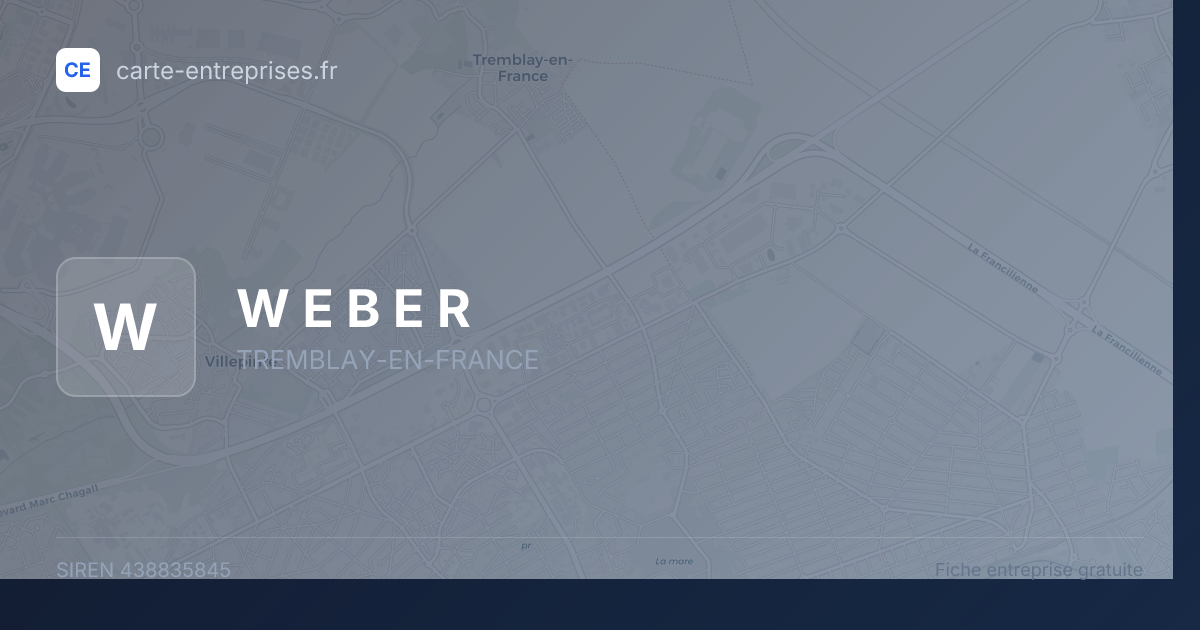 W E B E R — 438835845 — fiche entreprise