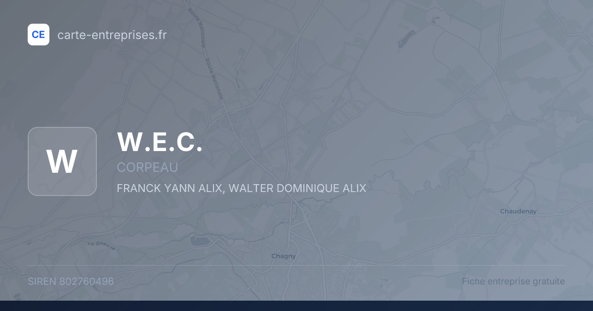 W.E.C. — 802760496 — fiche entreprise