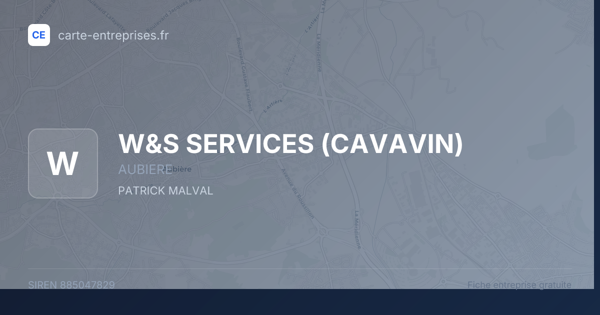 W&S SERVICES (CAVAVIN) — 885047829 — fiche entreprise