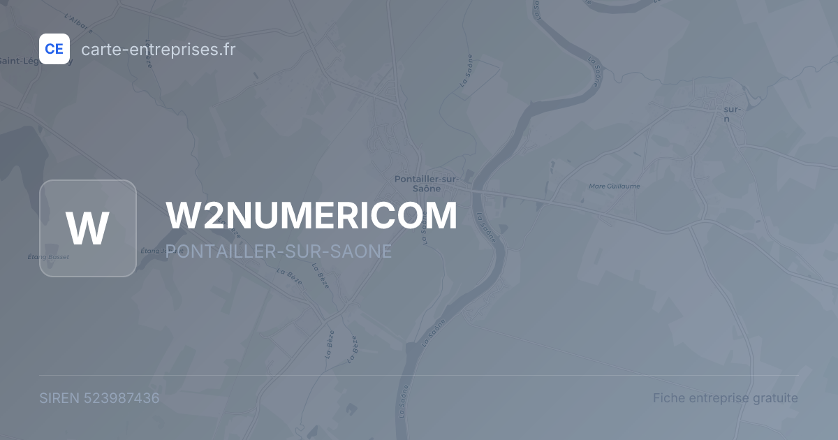 W2NUMERICOM — 523987436 — fiche entreprise