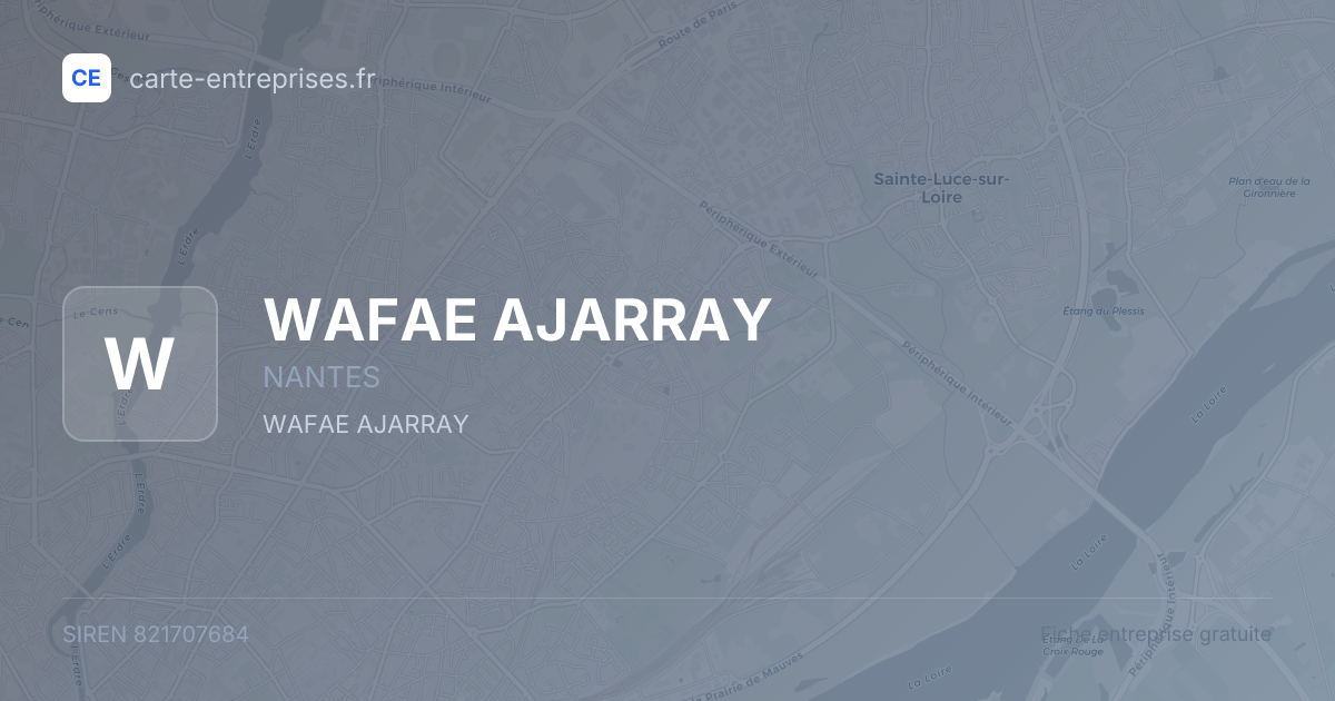 WAFAE AJARRAY — 821707684 — fiche entreprise