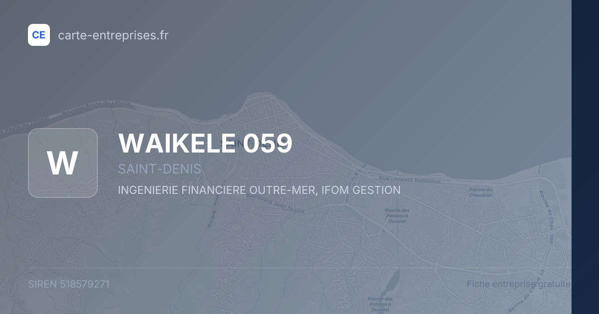 WAIKELE 059 — 518579271 — fiche entreprise