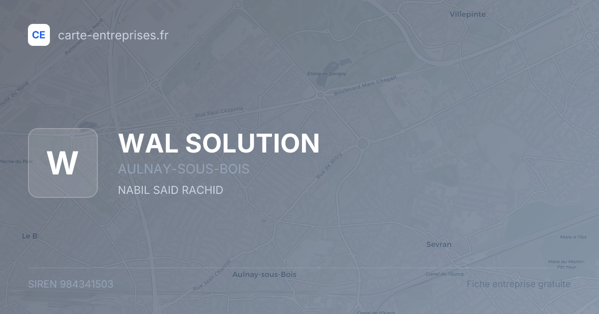 WAL SOLUTION — 984341503 — fiche entreprise