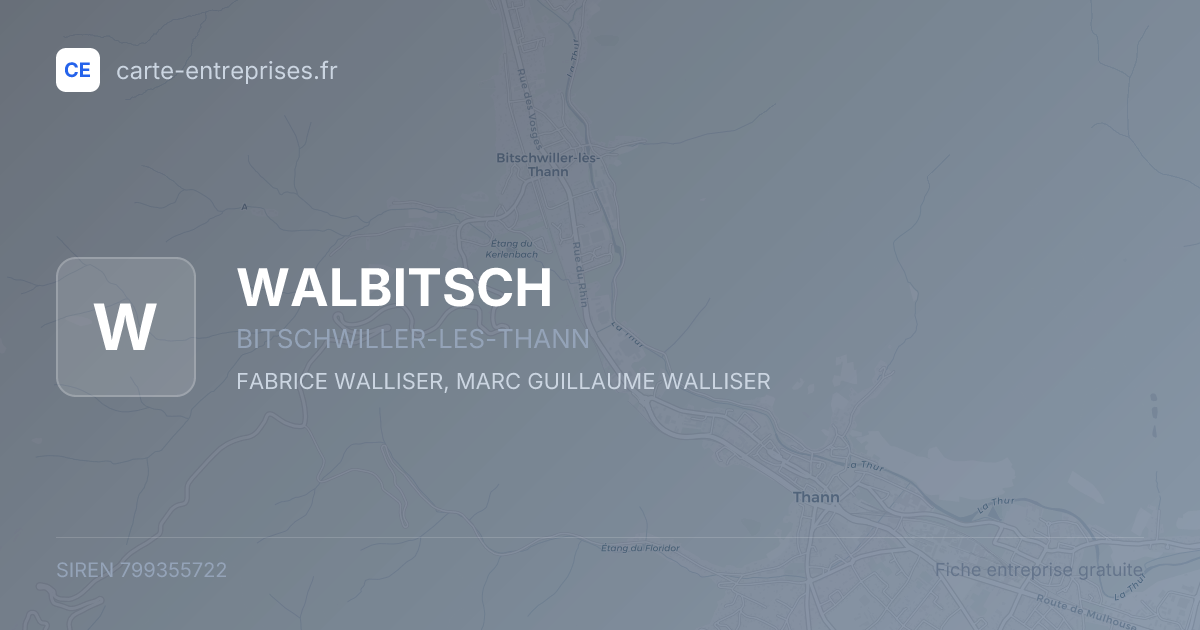 WALBITSCH — 799355722 — fiche entreprise