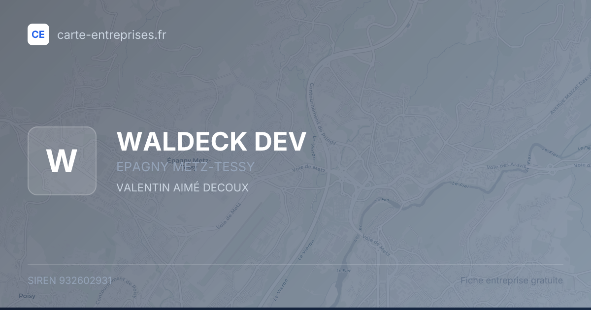 WALDECK DEV — 932602931 — fiche entreprise