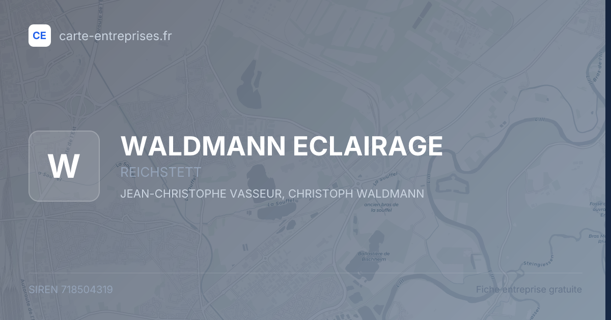 WALDMANN ECLAIRAGE — 718504319 — fiche entreprise