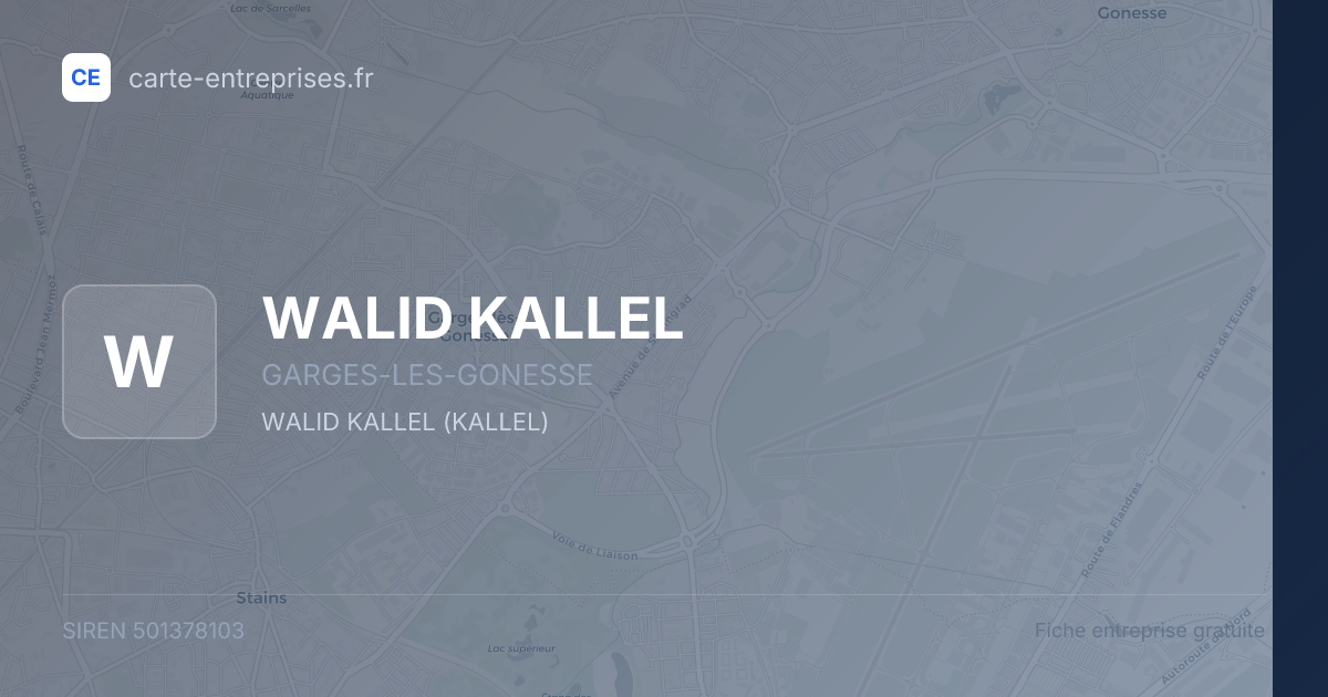 WALID KALLEL — 501378103 — fiche entreprise