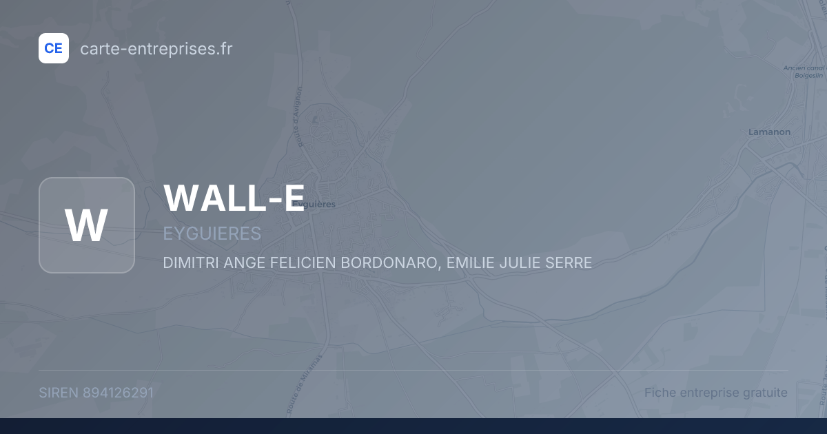 WALL-E — 894126291 — fiche entreprise