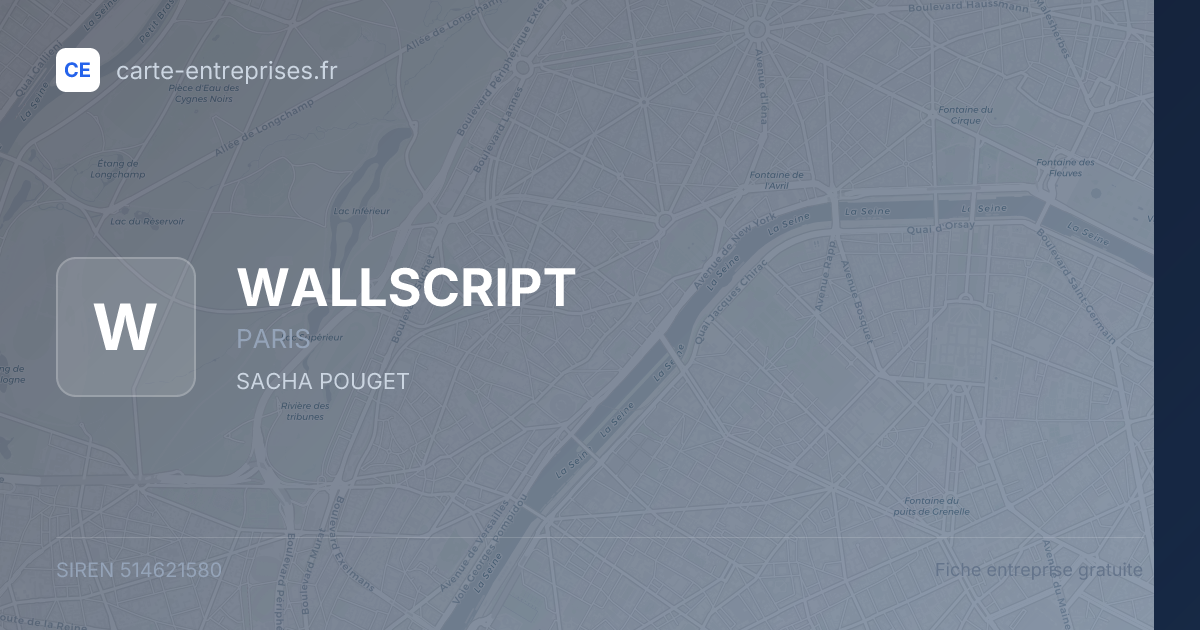 WALLSCRIPT — 514621580 — fiche entreprise