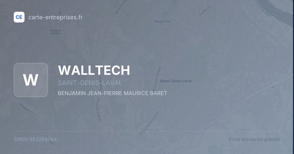 WALLTECH — 983269044 — fiche entreprise