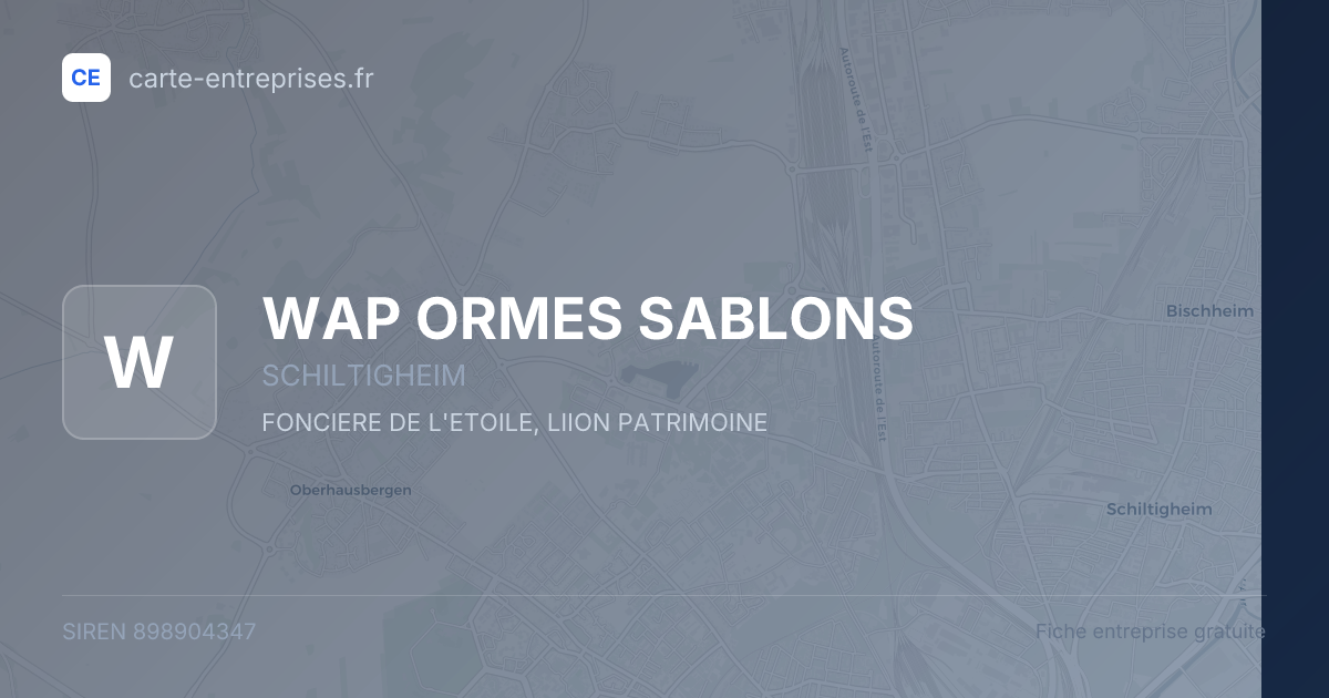 WAP ORMES SABLONS — 898904347 — fiche entreprise