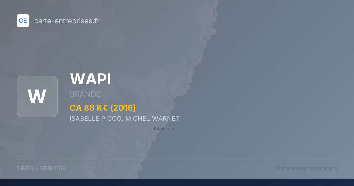 WAPI — 489391169 — fiche entreprise