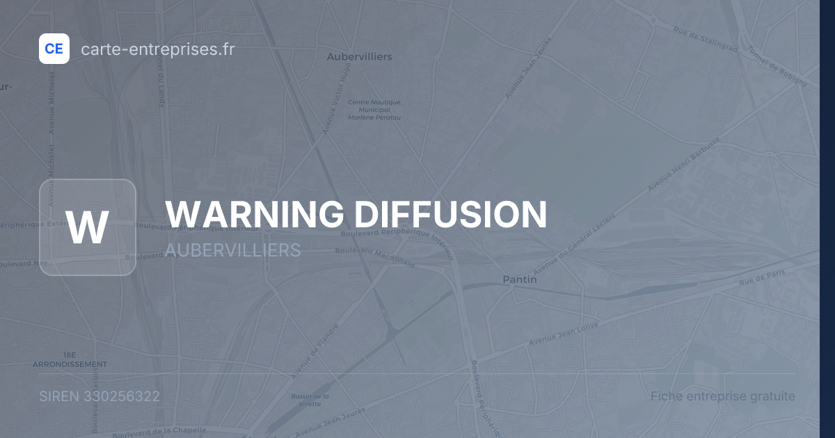 WARNING DIFFUSION — 330256322 — fiche entreprise